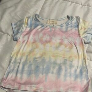 btween Colorful Tie-Dye Short Sleeve Tee